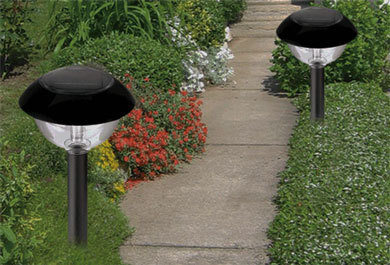 освещение дорожек в саду Светильники на солнечных батареях