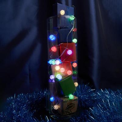 Светодиодная гирлянда линейная лед шарики на батарейках Feron CL565 48612