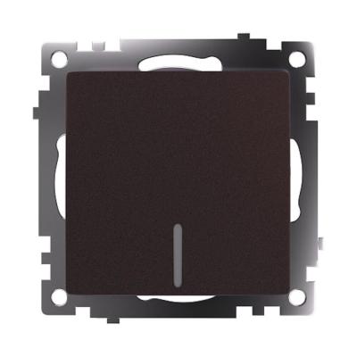 Выключатель одноклавишный с подсветкой Stekker Катрин шоколад 49022 Выключатель одноклавишный с подсветкой Stekker Катрин шоколад 49022