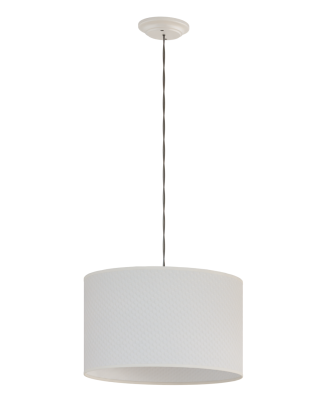 Подвесной светильник на 1 лампу 40 см белый с сеткой Razsvet RZ-P1-4040-3-04