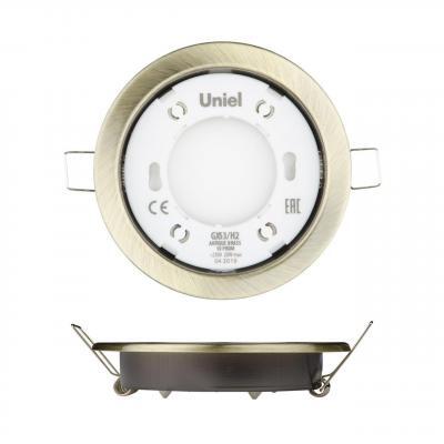 (10 шт.) Встраиваемый светильник (UL-00005056) Uniel GX53/H2 Antique Brass 10 Prom (10 шт.) Встраиваемый светильник (UL-00005056) Uniel GX53/H2 Antique Brass 10 Prom