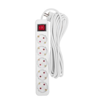 Удлинитель 5 гнезд, 5м, с/з, с выключателем REXANT 13-4033