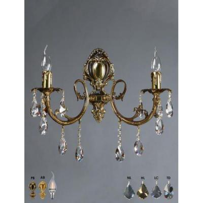 Ambiente 8888/2 PB Leaf crystal ALICANTE бра (настенный светильник, хрустальный) Ambiente 8888/2 PB Leaf crystal ALICANTE бра (настенный светильник, хрустальный)