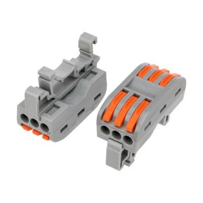 (5 шт.) Клемма проходная 3-полюсная, с креплением на DIN-рейку REXANT 07-5238-05