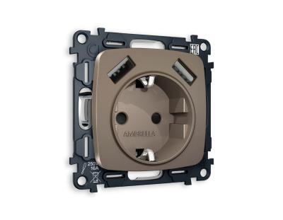 Комплект механизма розетки Ambrella Volt MO MO639010