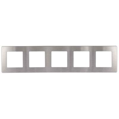 Рамка 5-постовая ЭРА 12 сатин алюминий 12-5105-03