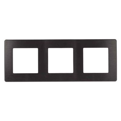 Рамка 3-постовая ЭРА 12 сатин антрацит 12-5103-05 Рамка 3-постовая ЭРА 12 сатин антрацит 12-5103-05