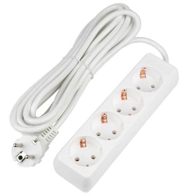 Удлинитель 4гн 5м с/з Uniel Ultra S-GCU4-5 White