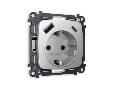 Комплект механизма розетки Ambrella Volt MO MO410010