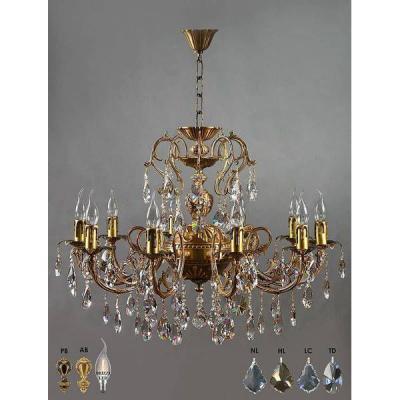 Ambiente 8888/10 AB Leaf crystal ALICANTE люстра подвесная хрустальная Ambiente 8888/10 AB Leaf crystal ALICANTE люстра подвесная хрустальная