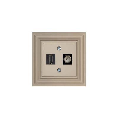 Розетка HDMI/TV Liregus Retro кремовый омбре 29-139