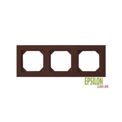 Рамка 3-постовая Liregus Epsilon коричневый 28-153 Рамка 3-постовая Liregus Epsilon коричневый 28-153