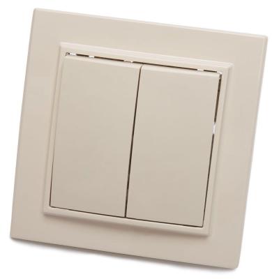 Выключатель двухклавишный Stekker Эрна слоновая кость 39231 Выключатель двухклавишный Stekker Эрна слоновая кость 39231