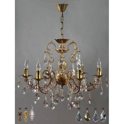 Ambiente 8888/6 AB Leaf crystal ALICANTE люстра подвесная хрустальная