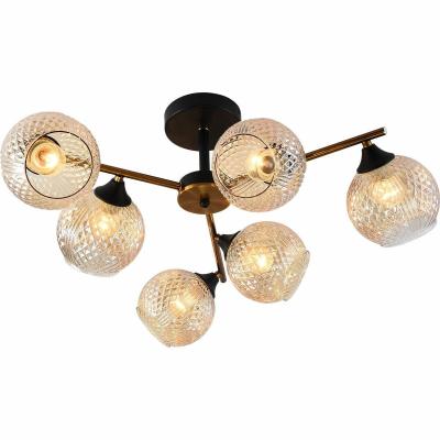 Люстра потолочная на штанге Reluce 11341-0.3-06 GOLD BRONZE+BK Люстра потолочная на штанге Reluce 11341-0.3-06 GOLD BRONZE+BK