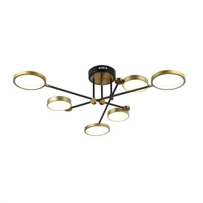 Люстра потолочная на штанге Gerhort G51244/6BK+GD