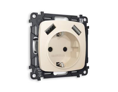 Комплект механизма розетки Ambrella Volt MO MO329010