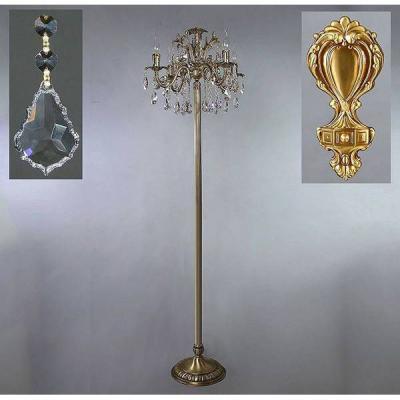 Ambiente 2118F/4 AB Leaf Crystal GRANADA торшер напольный хрустальный Ambiente 2118F/4 AB Leaf Crystal GRANADA торшер напольный хрустальный