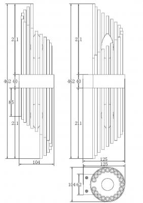 Настенный светильник (бра) Maytoni Modern MOD174WL-02G