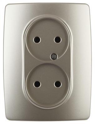 Розетка ЭРА 12 2x2P 16A 250V 12-2107-04 Б0031241