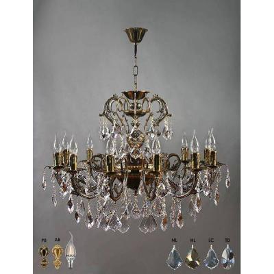 Ambiente 8888/12 PB Leaf crystal ALICANTE люстра подвесная хрустальная Ambiente 8888/12 PB Leaf crystal ALICANTE люстра подвесная хрустальная