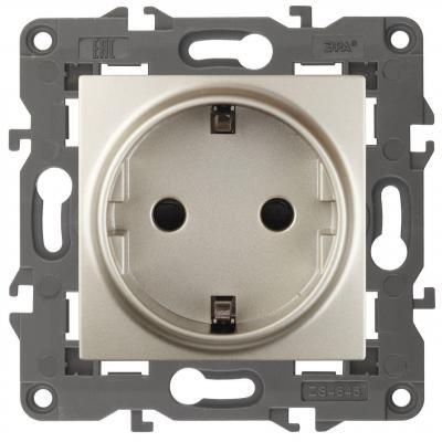 Розетка ЭРА Elegance 2P E Schuko 16A 250V 14-2101-04 Б0034268