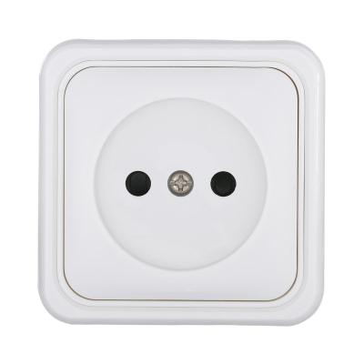 Розетка открытой установки без заземляющих контактов с защитными шторками LK Studio Standard 813304