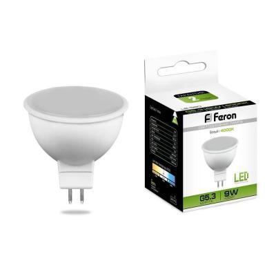 (10 шт.) Лампа светодиодная Feron MR16 G5.3 9W 4000K Грибок матовая LB-560 25840