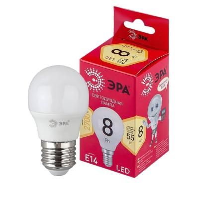Лампа светодиодная ЭРА LED P45-8W-827-E14 R