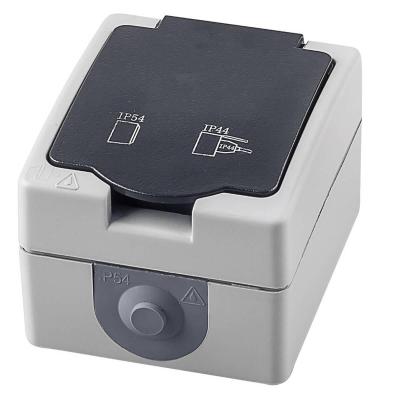 Розетка 1-местная с крышкой Stekker Велена 32755