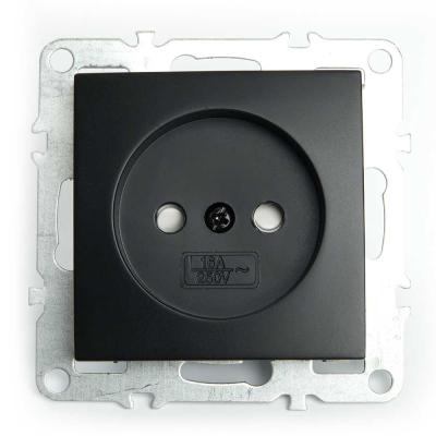 Розетка 2P Stekker Эрна черный 49153 Розетка 2P Stekker Эрна черный 49153