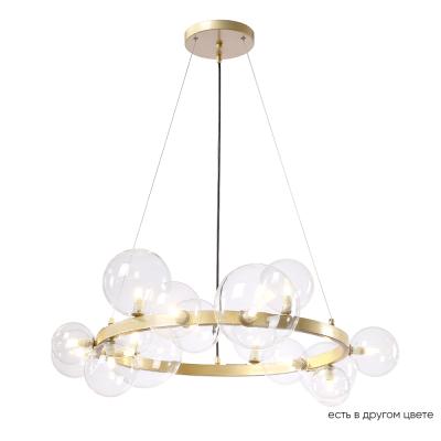 Подвесная люстра Crystal Lux AGATA AGATA SP15 V2 GOLD/TRANSPARENTE