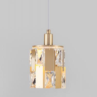 Подвесной светильник с хрусталем 50101/1 перламутровое золото