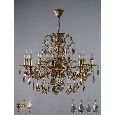 Ambiente 8888/8 AB Leaf crystal ALICANTE люстра подвесная хрустальная Ambiente 8888/8 AB Leaf crystal ALICANTE люстра подвесная хрустальная