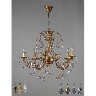 Ambiente 8888/5 AB Honey Leaf ALICANTE люстра подвесная хрустальная Ambiente 8888/5 AB Honey Leaf ALICANTE люстра подвесная хрустальная