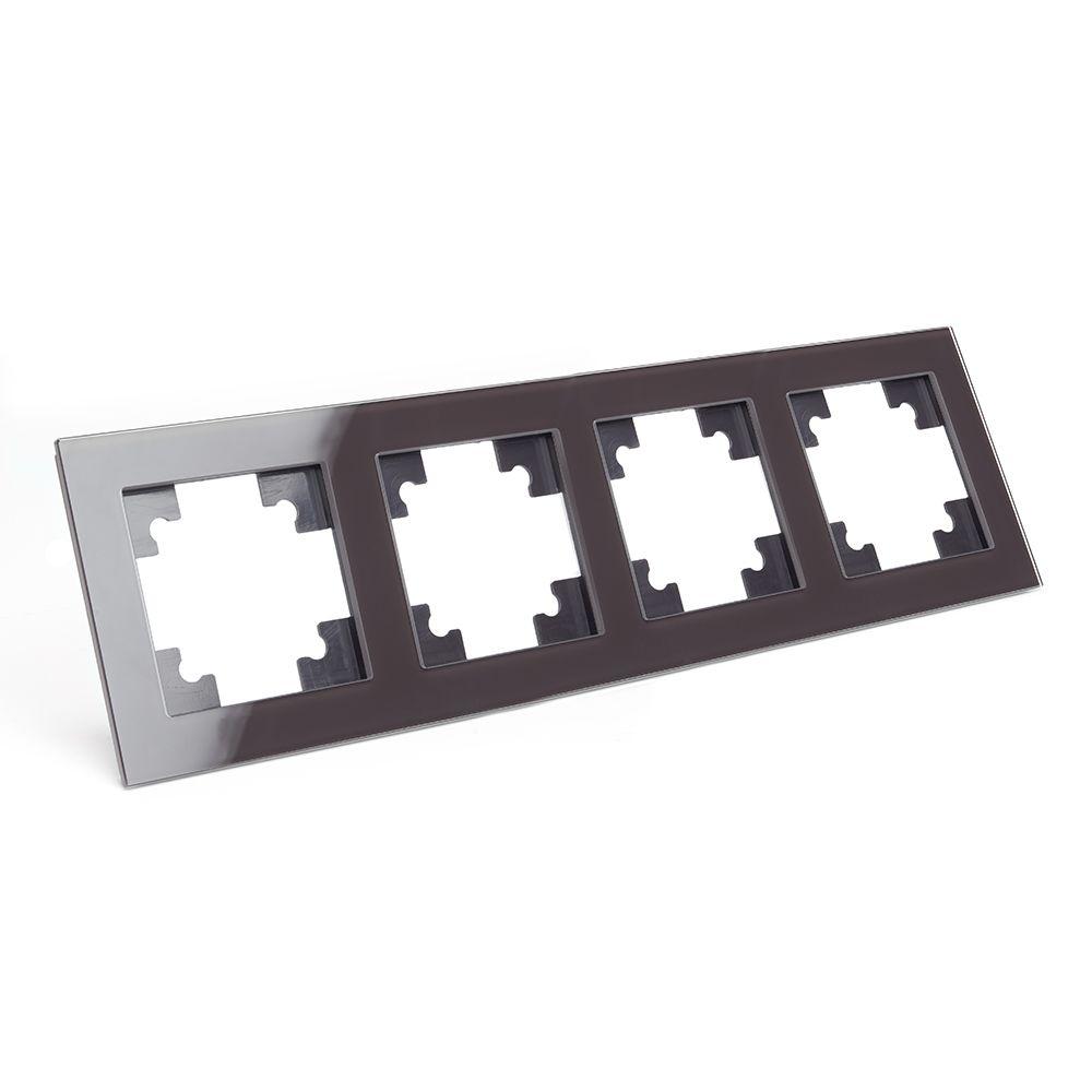 Рамка 4-постовая Stekker Катрин шоколад 39538 Рамка 4-постовая Stekker Катрин шоколад 39538
