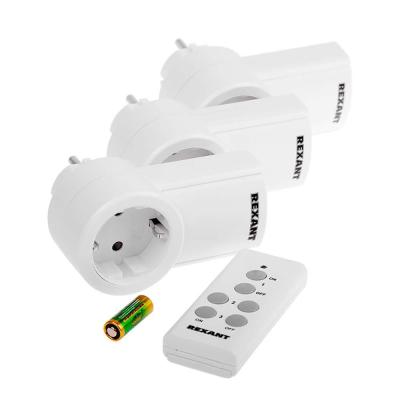 Радиоуправляемая розетка c пультом (один пульт, три розетки) REXANT 11232