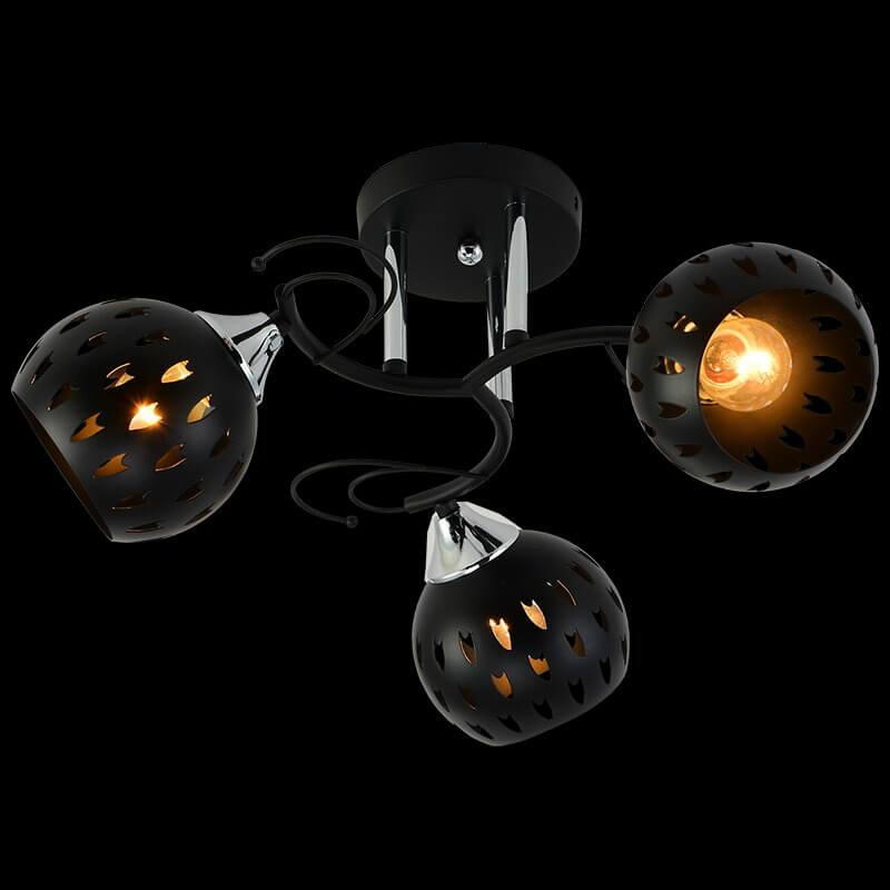 Потолочная люстра Reluce 01314-0.3-03 BK+CR Потолочная люстра Reluce 01314-0.3-03 BK+CR