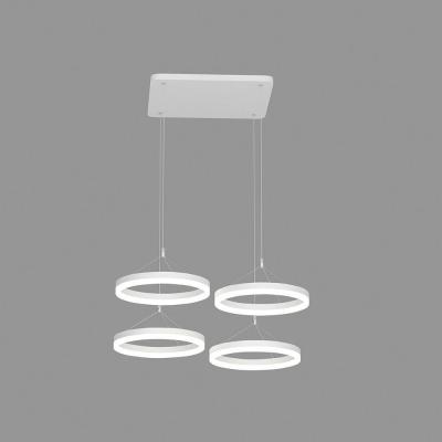 Подвесная светодиодная люстра Elvan 155 LU-155/4SQ-21W-NH-Wh