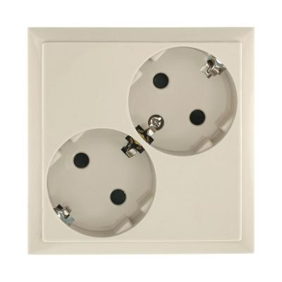 Розетка двойная с з/к, со шторками LK Studio LK60 863501-1