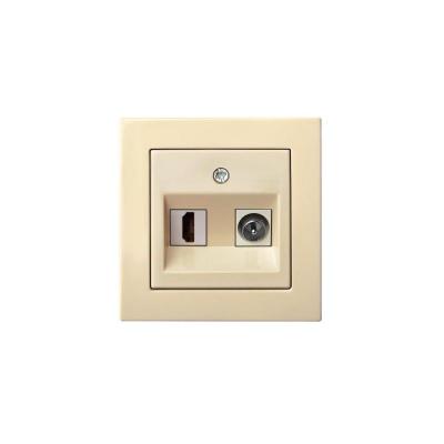 Розетка HDMI/TV оконечная Liregus Epsilon бежевый 28-0851 Розетка HDMI/TV оконечная Liregus Epsilon бежевый 28-0851
