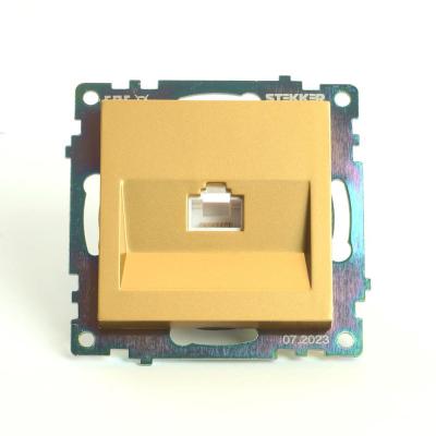 Розетка компьютерная RJ-45 Stekker Катрин золото 49227 Розетка компьютерная RJ-45 Stekker Катрин золото 49227