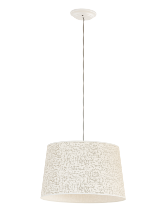 Подвесной светильник на 1 лампу 50 см белый с фактурой Razsvet RZ-P1-4250-2-05