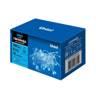 Светодиодная гирлянда Uniel 220V синий ULD-S1000-100/DTA Blue IP20 UL-00007197