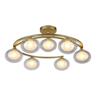 Люстра потолочная на штанге Gerhort G31117/7GD CL+WT Люстра потолочная на штанге Gerhort G31117/7GD CL+WT