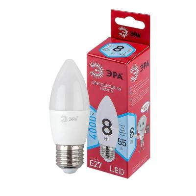 Лампа светодиодная ЭРА LED B35-8W-840-E27 R