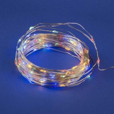 Светодиодная гирлянда Uniel Роса разноцветный ULD-S1000-100/SCB/3AA Multi IP20 Dew UL-00005483