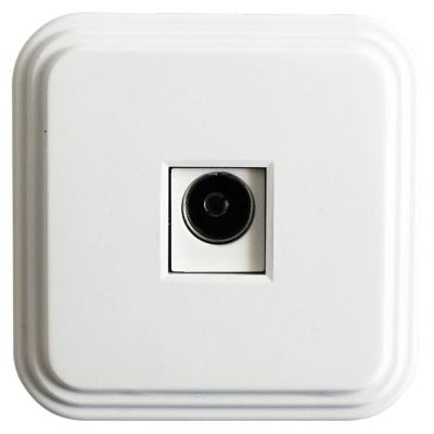 ТВ-розетка Stekker Брест белый 39705