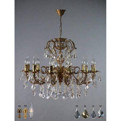 Ambiente 8888/12 AB Leaf crystal ALICANTE люстра подвесная хрустальная Ambiente 8888/12 AB Leaf crystal ALICANTE люстра подвесная хрустальная
