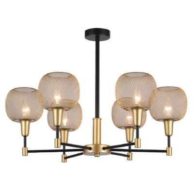 Люстра потолочная на штанге Gerhort G11061/6BK+GD GD Люстра потолочная на штанге Gerhort G11061/6BK+GD GD